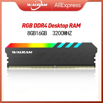 WALRAM RGB DDR4 RAM 8 GB Skrivebordet Minne 8GB, 16GB 3200MHz DIMM-kortet med Aluminium med Høy Ytelse Memoria Ram DDR4