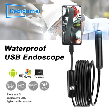 7MM Endoskop HD-Kamera Mobile Borescope Inspeksjon Endoskopisk Industrielle For XIAOMI Android Smarttelefon Biler Mikro-USB-Kamera
