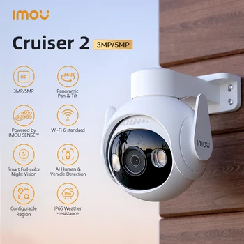 IMOU Cruiser 2 3MP 5MP Wi-Fi, Utendørs Sikkerhet Kamera AI Smart Sporing Menneskelige Kjøretøy Deteksjon IP66 Night Vision To Måten Snakke