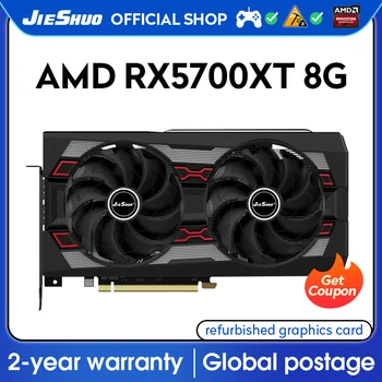 JIESHUO AMD RX 5700XT 8G Gaming Grafikk-Kort 2560PS GDDR6 256-bits PCI-pc-Video Etc Bedre Enn RTX3060 Gaming GPU