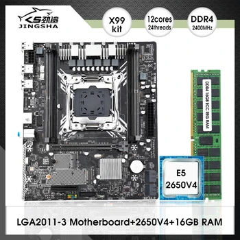 X99 M-G LGA2011-3 Hovedkort KIT med Intel ® XEON ® E5-2650 V4 CPU 1*16 GB 2400MHz DDR4 RECC Minnet sett