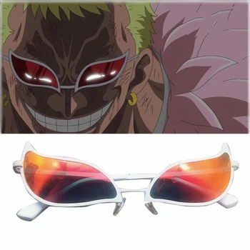 Høy Kvalitet Mote Donquixote Doflamingo Cosplay Briller Anime PVC Solbriller Morsom Julegave