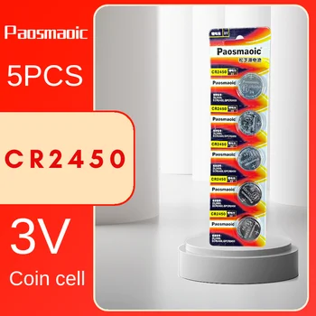 Original 5pcs Paosmaoic CR2450 3V Lithium Batterier Knappen Mynt Celle for å Se Elektroniske Vekter Elektrisk Lys Calculadoras