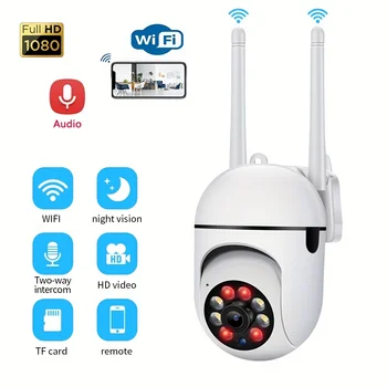 1080P Wi-fi Kamera Home Security bevegelsesregistrering Baby Monitor Med Farge Night Vision bevegelsesvarsling Kamera Innendørs VI365 APP