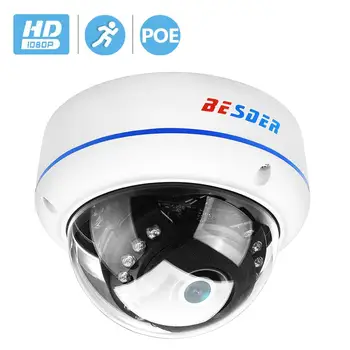 BESDER 720P/960P/1080P Overvåking IP-Kamera Vandalproof Night Vision Dome overvåkningskamera ONVIF 2.0 PTP-Varsling